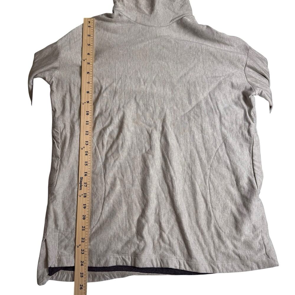 Capote Miley Turtle Neck Square Tunic w/ Buttons Bamboo Boxy Top Beige XS - Picture 5 of 10